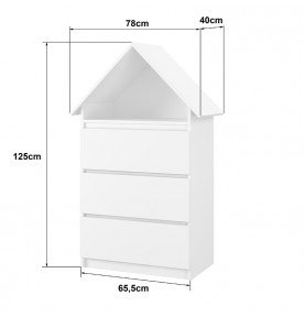 Komoda namelis A3 White