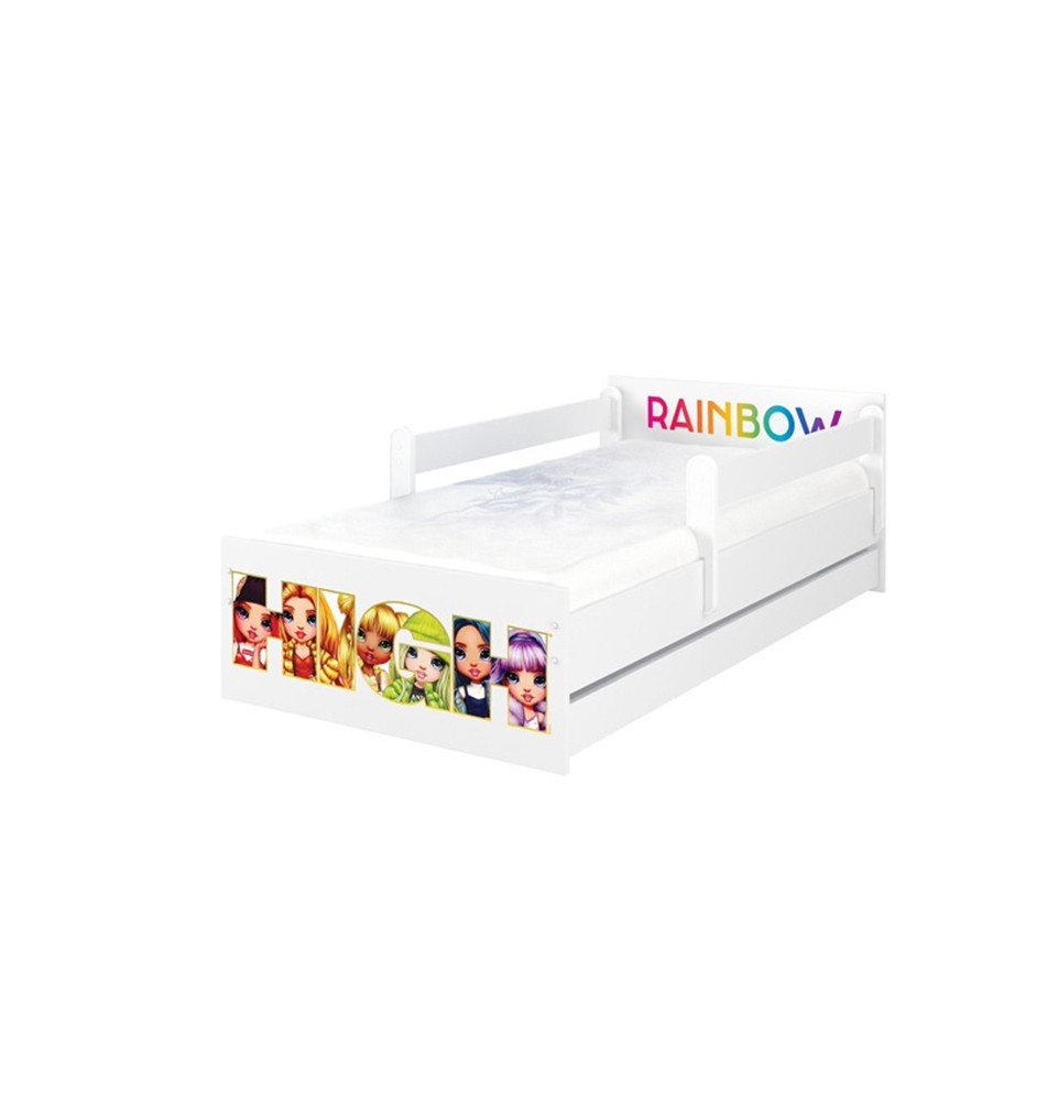 Vaikiška lova su stalčiumi Max LOL Rainbow High Friends, 160x80cm