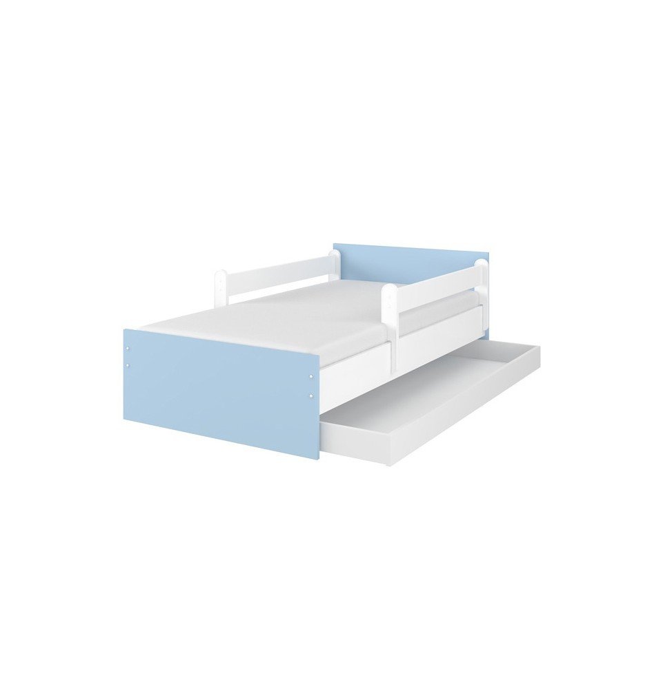 Vaikiška lova su stalčiumi Max Smooth White Blue, 180x90cm
