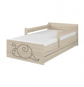 Vaikiška lova su stalčiumi Max Decorated Snail, 180x90cm