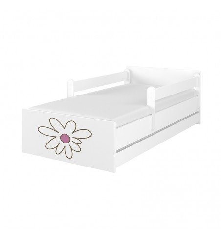 Vaikiška lova su stalčiumi Max Decorated Flower 02 White, 180x90cm