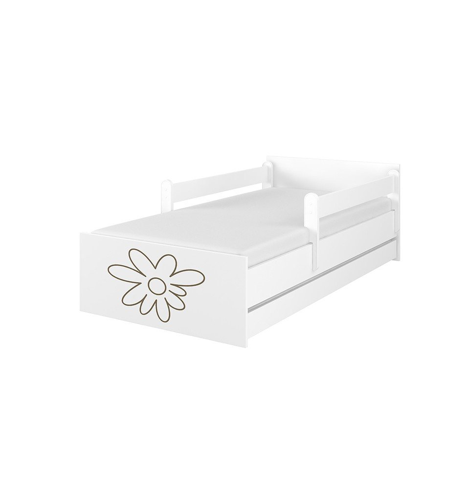 Vaikiška lova su stalčiumi Max Decorated Flower White, 180x90cm
