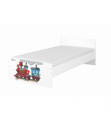 Vaikiška lova su stalčiumi Max Train White, 180x90cm