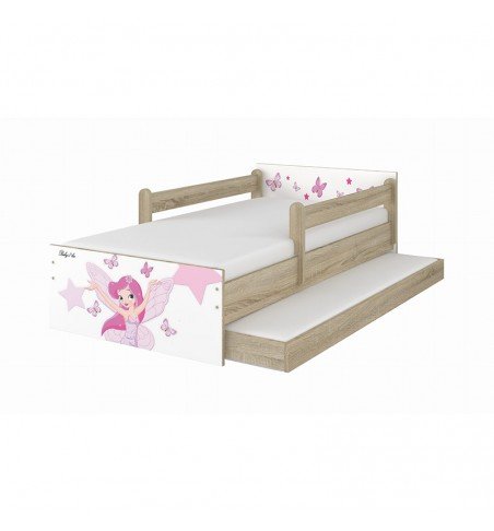 Vaikiška lova su stalčiumi Max Little Princess Wood, 180x90cm