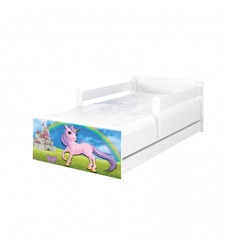 Vaikiška lova su stalčiumi Max Fairytale land White, 200x90cm