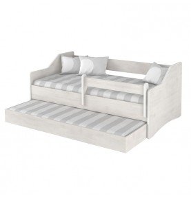 Dvivietė vaikiška lova su stalčiumi Lulu II Surf White, 180x80cm