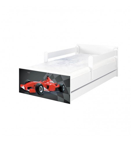 Dvivietė vaikiška lova su stalčiumi Max Formula White, 180x90cm