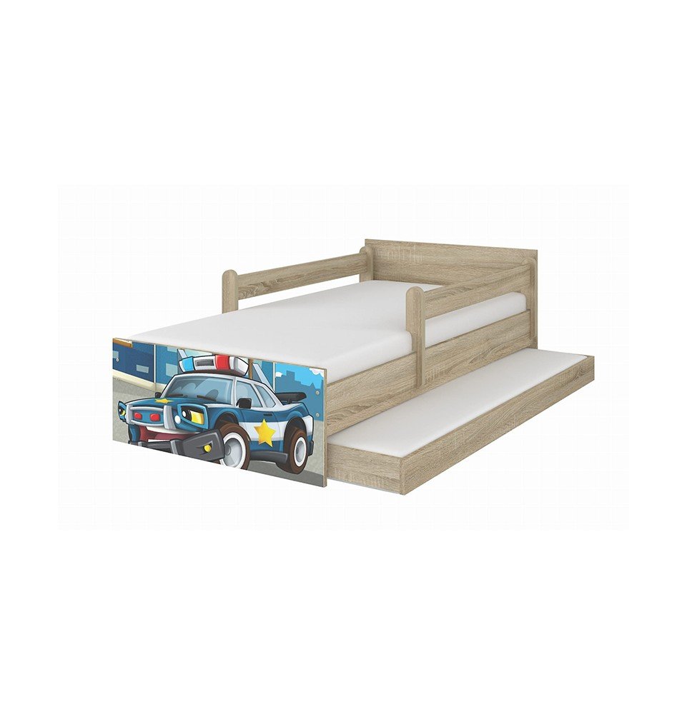 Vaikiška lova su stalčiumi Max Police Wood, 180x90cm Vaikiška lova su stalčiumi Max Police Wood, 180x90cm