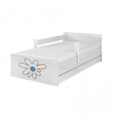 Dvivietė vaikiška lova su stalčiumi Max Decorated Flower 01 Norwegian Pine, 180x90cm