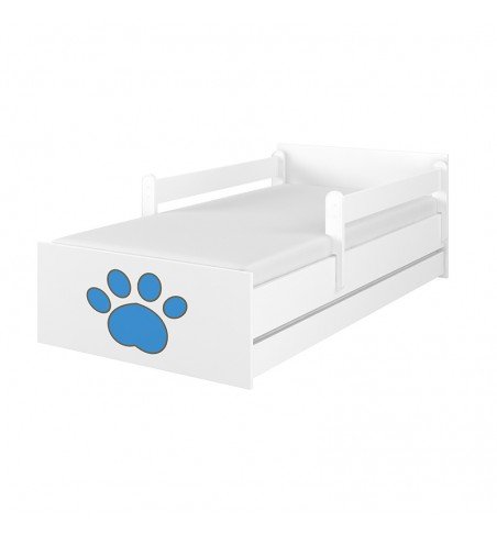 Dvivietė vaikiška lova su stalčiumi Max Decorated Chihuahua 01 White, 160x80cm