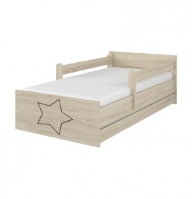 Dvivietė vaikiška lova su stalčiumi Max Decorated Star, 160x80cm