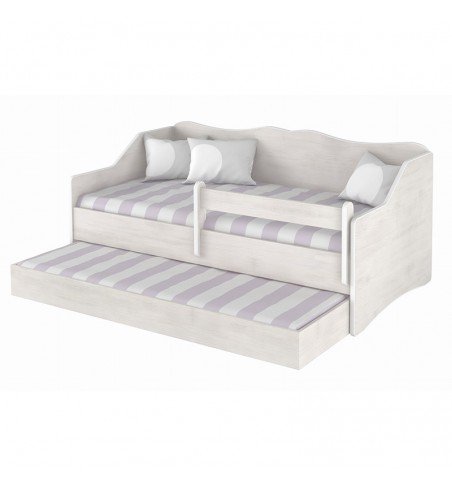 Dvivietė vaikiška lova su stalčiumi Lulu Surf White, 160x80cm