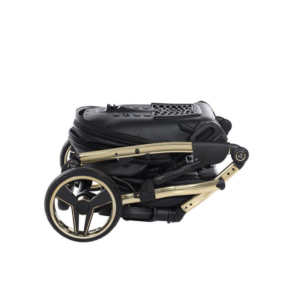 Universalus vežimėlis Junama HandCraft 3in1, Black/Gold