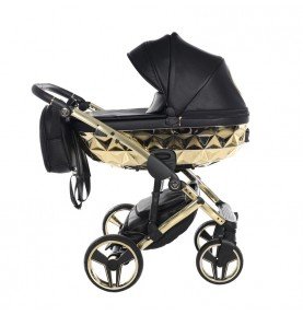 Universalus vežimėlis Junama HandCraft 3in1, Black/Gold