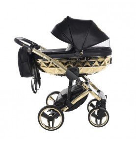Universalus vežimėlis Junama HandCraft 3in1, Black/Gold