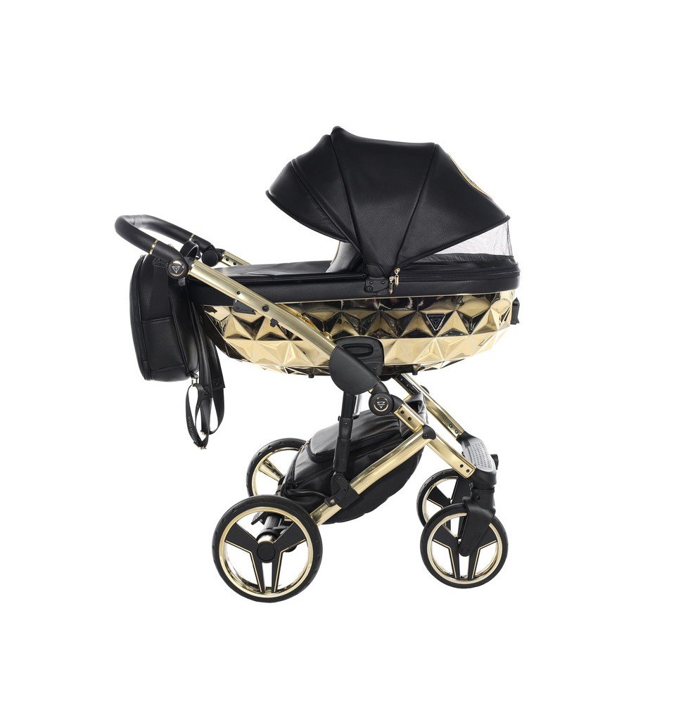 Universalus vežimėlis Junama HandCraft 3in1, Black/Gold