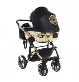 Universalus vežimėlis Junama HandCraft 3in1, Black/Gold
