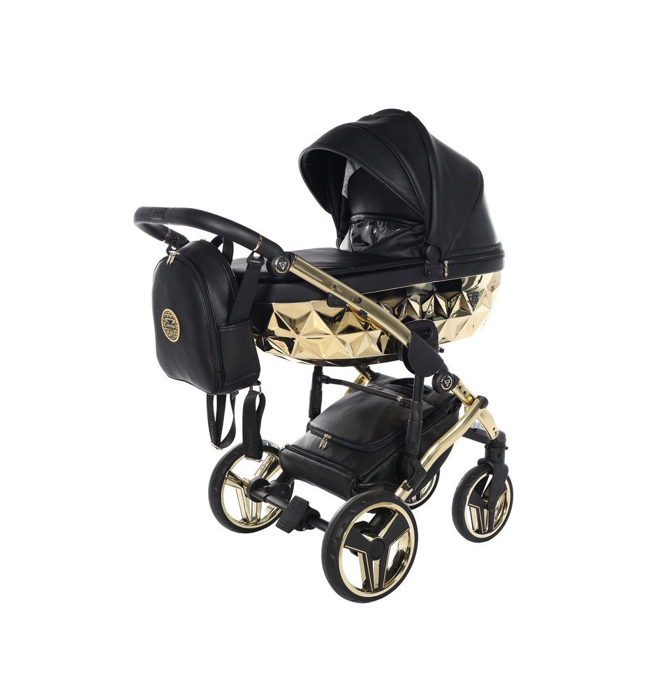 Universalus vežimėlis Junama HandCraft 3in1, Black/Gold