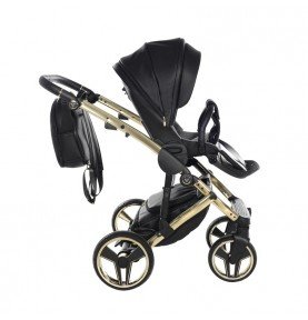 Universalus vežimėlis Junama HandCraft 3in1, Black/Gold