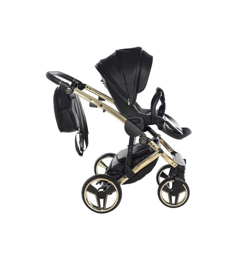 Universalus vežimėlis Junama HandCraft 3in1, Black/Gold