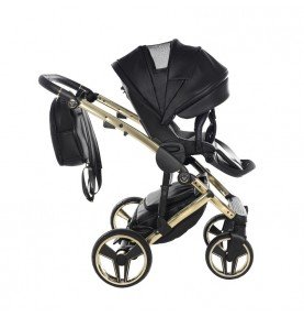 Universalus vežimėlis Junama HandCraft 3in1, Black/Gold