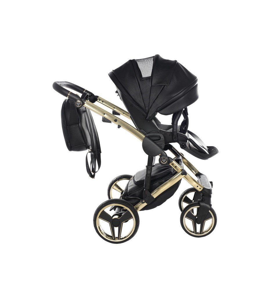 Universalus vežimėlis Junama HandCraft 3in1, Black/Gold