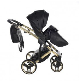 Universalus vežimėlis Junama HandCraft 3in1, Black/Gold