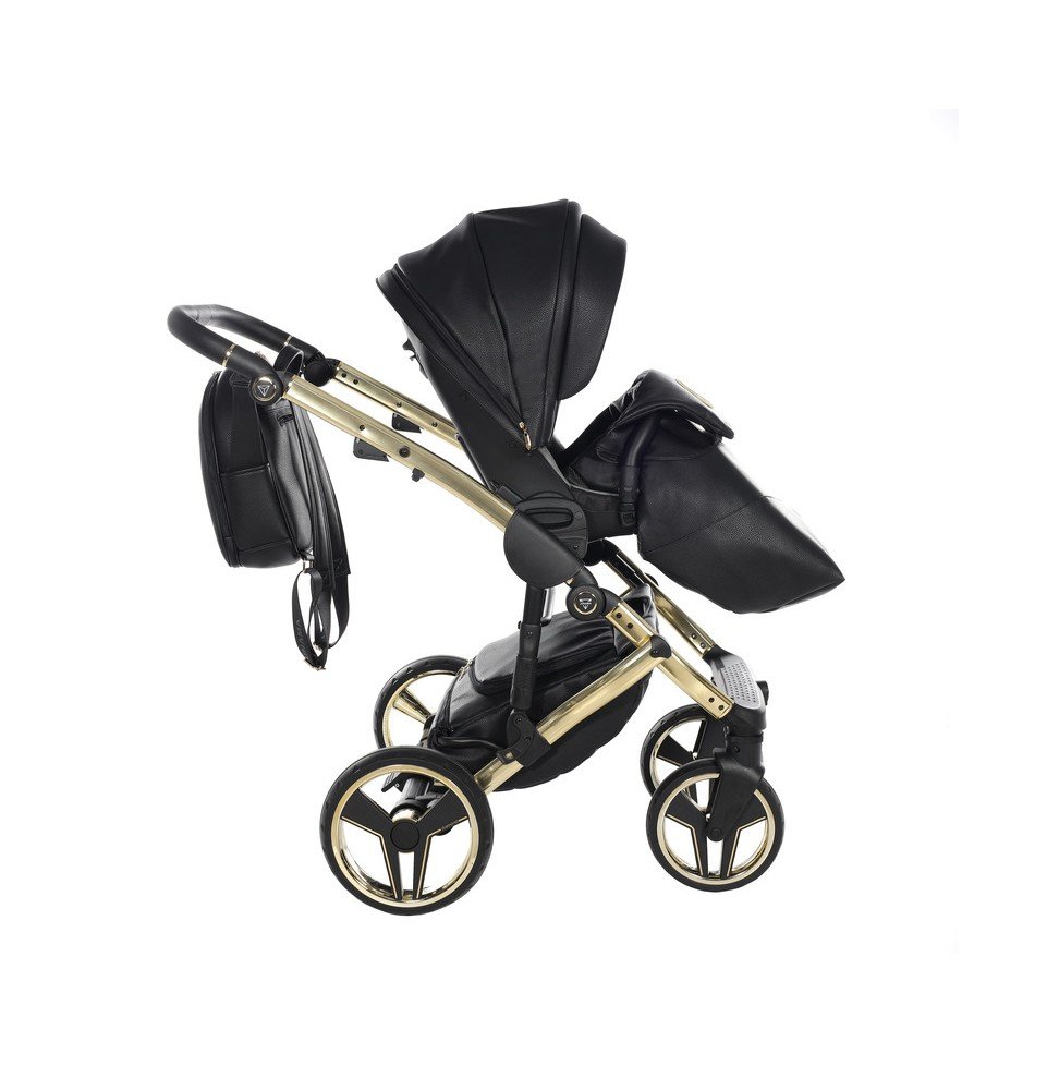 Universalus vežimėlis Junama HandCraft 3in1, Black/Gold