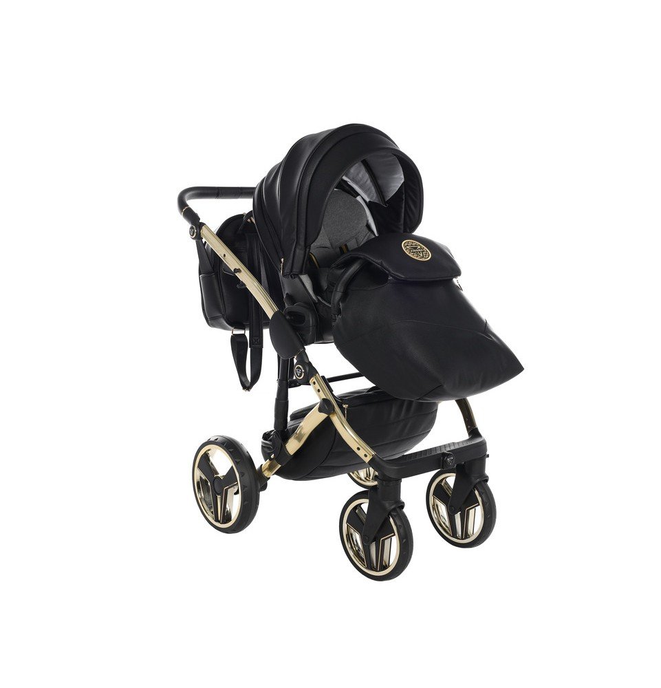 Universalus vežimėlis Junama HandCraft 3in1, Black/Gold