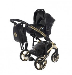 Universalus vežimėlis Junama HandCraft 3in1, Black/Gold
