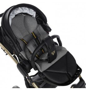 Universalus vežimėlis Junama HandCraft 3in1, Black/Gold