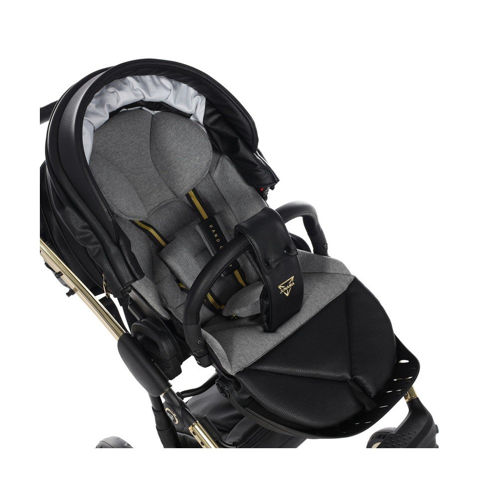 Universalus vežimėlis Junama HandCraft 3in1, Black/Gold