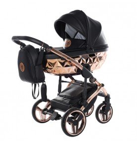Universalus vežimėlis Junama HandCraft 3in1, Black/Copper