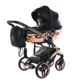 Universalus vežimėlis Junama HandCraft 3in1, Black/Copper