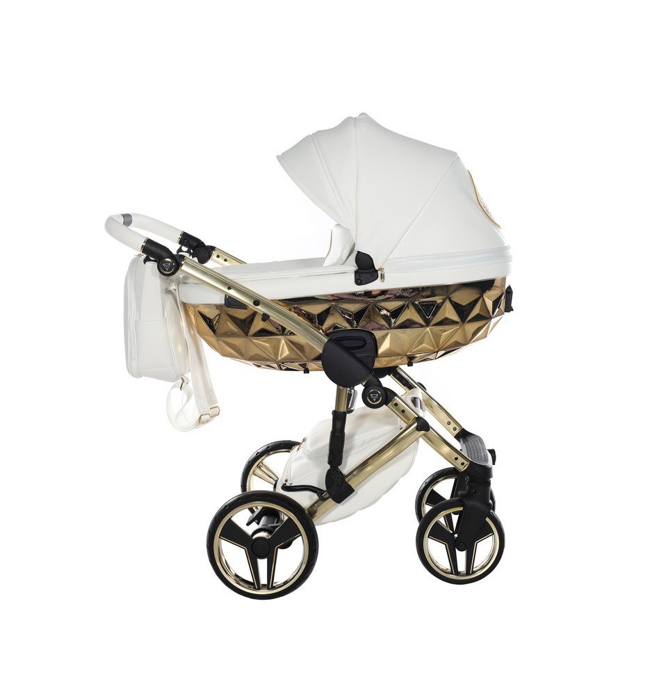 Universalus vežimėlis Junama HandCraft 3in1, White/Gold