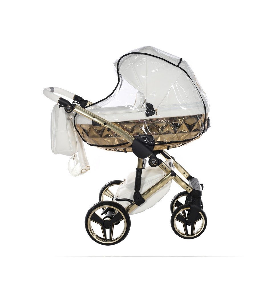 Universalus vežimėlis Junama HandCraft 3in1, White/Gold
