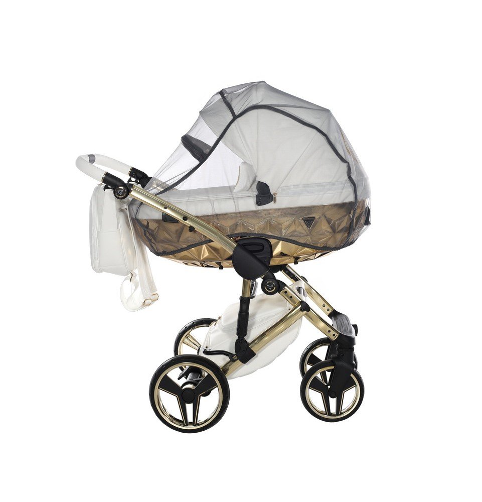 Universalus vežimėlis Junama HandCraft 3in1, White/Gold