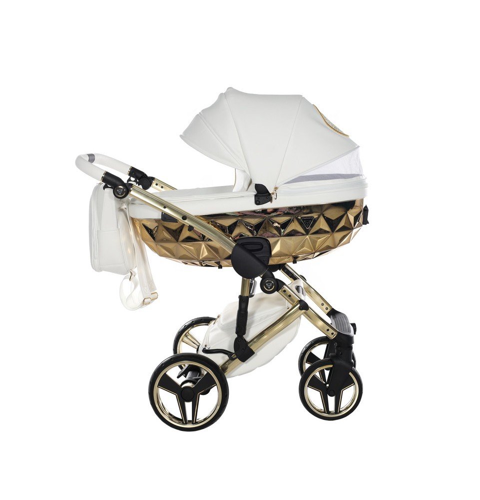 Universalus vežimėlis Junama HandCraft 3in1, White/Gold