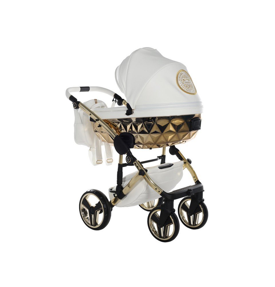 Universalus vežimėlis Junama HandCraft 3in1, White/Gold
