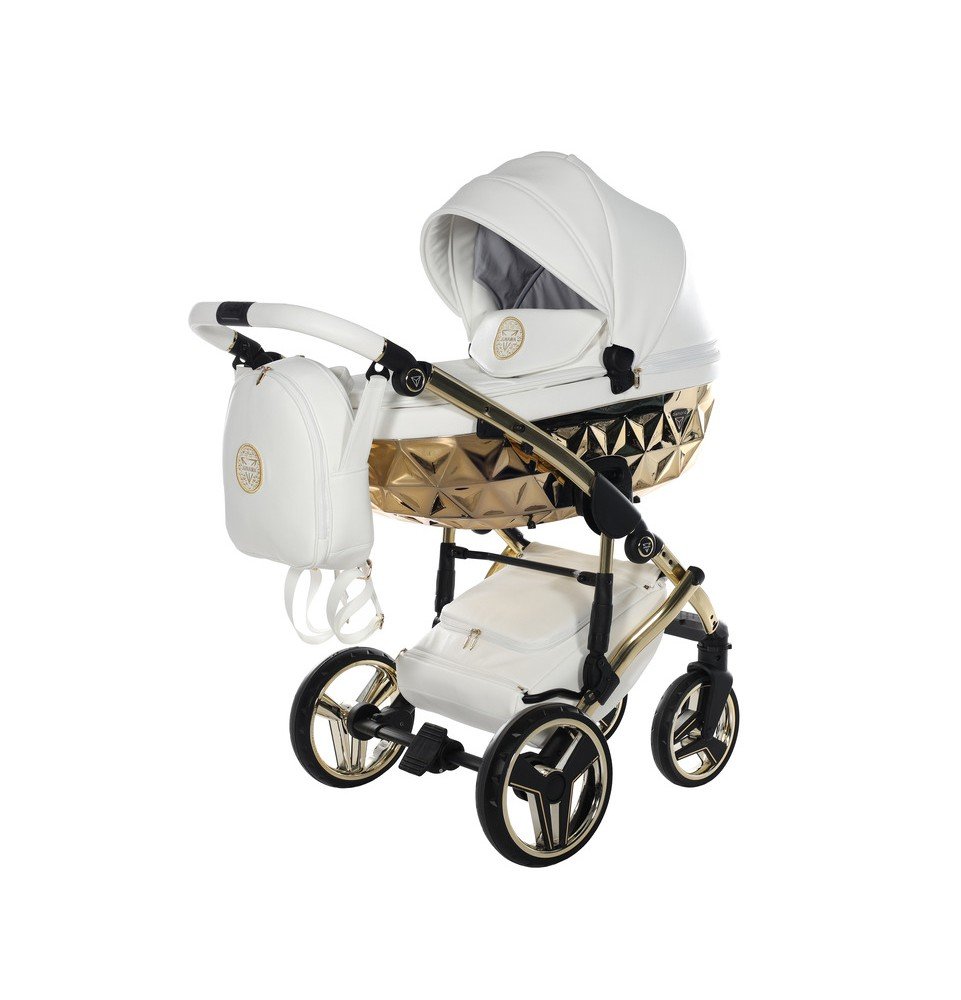 Universalus vežimėlis Junama HandCraft 3in1, White/Gold Universalus vežimėlis Junama HandCraft 3in1, White/Gold