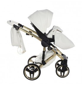 Universalus vežimėlis Junama HandCraft 3in1, White/Gold