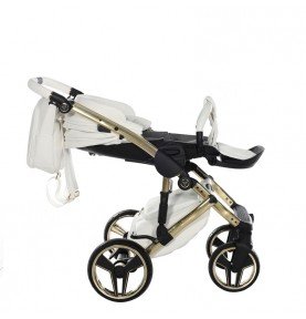 Universalus vežimėlis Junama HandCraft 3in1, White/Gold