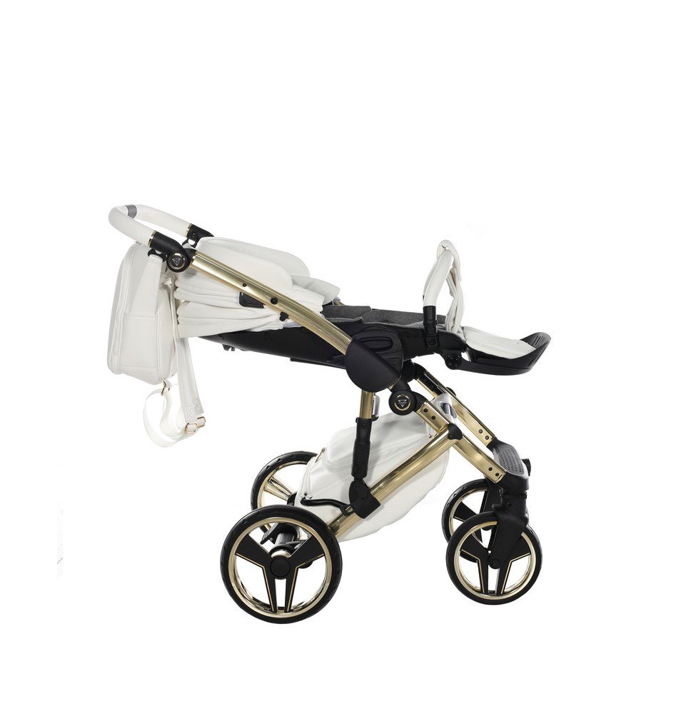 Universalus vežimėlis Junama HandCraft 3in1, White/Gold