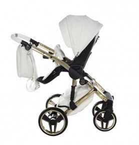 Universalus vežimėlis Junama HandCraft 3in1, White/Gold