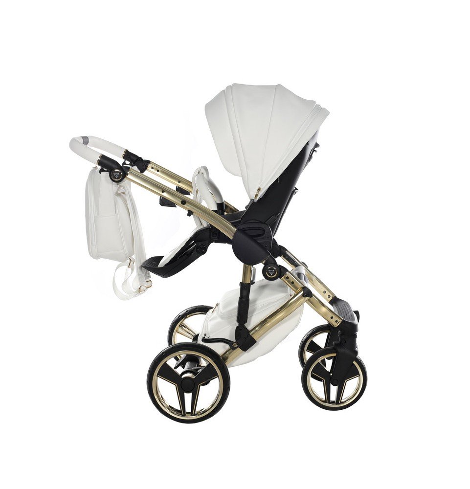 Universalus vežimėlis Junama HandCraft 3in1, White/Gold