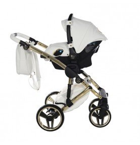 Universalus vežimėlis Junama HandCraft 3in1, White/Gold