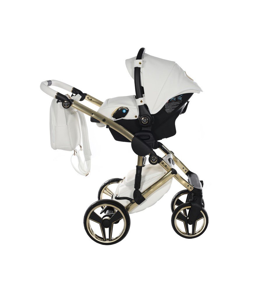 Universalus vežimėlis Junama HandCraft 3in1, White/Gold