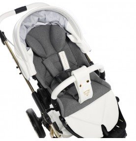 Universalus vežimėlis Junama HandCraft 3in1, White/Gold