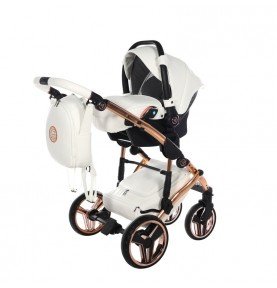Universalus vežimėlis Junama HandCraft 3in1, White/Copper
