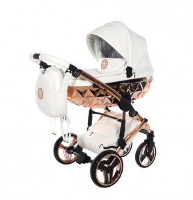 Universalus vežimėlis Junama HandCraft 2in1, White/Copper